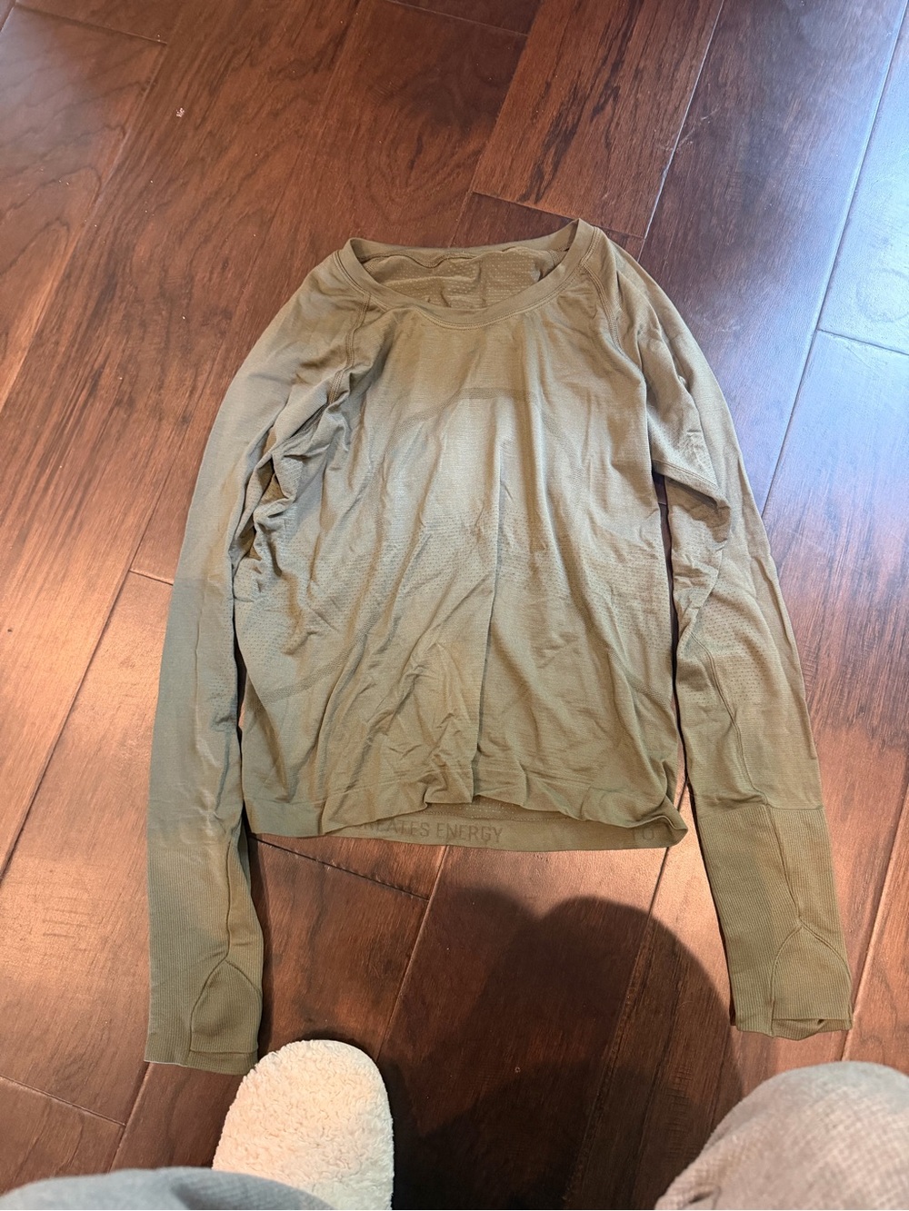 lululemon athletica Olive Green Long Sleeve Top